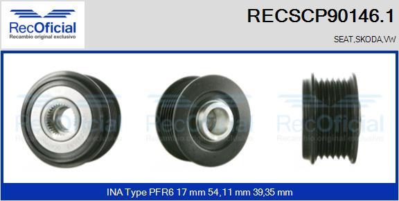 RECOFICIAL RECSCP90146.1 - Ремъчна шайба, генератор vvparts.bg