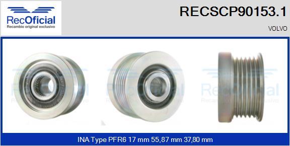 RECOFICIAL RECSCP90153.1 - Ремъчна шайба, генератор vvparts.bg