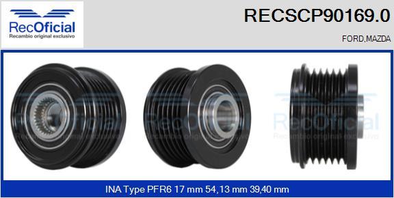 RECOFICIAL RECSCP90169.0 - Ремъчна шайба, генератор vvparts.bg