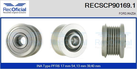 RECOFICIAL RECSCP90169.1 - Ремъчна шайба, генератор vvparts.bg