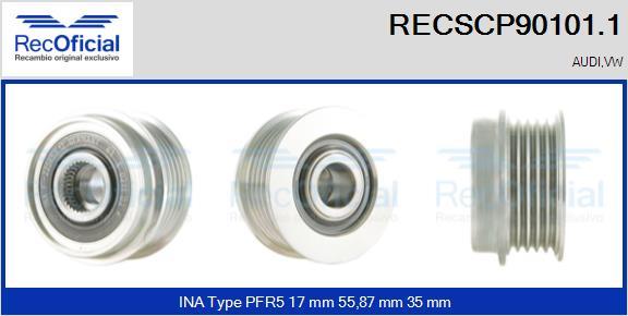 RECOFICIAL RECSCP90101.1 - Ремъчна шайба, генератор vvparts.bg