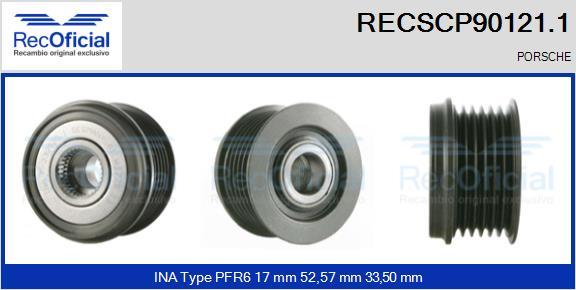 RECOFICIAL RECSCP90121.1 - Ремъчна шайба, генератор vvparts.bg