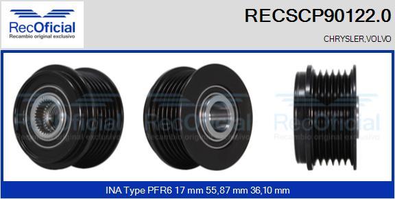 RECOFICIAL RECSCP90122.0 - Ремъчна шайба, генератор vvparts.bg