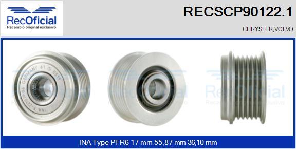 RECOFICIAL RECSCP90122.1 - Ремъчна шайба, генератор vvparts.bg