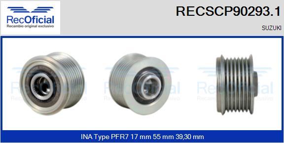 RECOFICIAL RECSCP90293.1 - Ремъчна шайба, генератор vvparts.bg