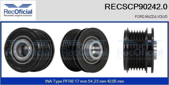 RECOFICIAL RECSCP90242.0 - Ремъчна шайба, генератор vvparts.bg