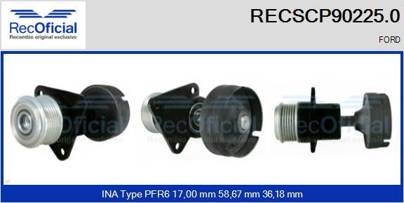 RECOFICIAL RECSCP90225.0 - Ремъчна шайба, генератор vvparts.bg