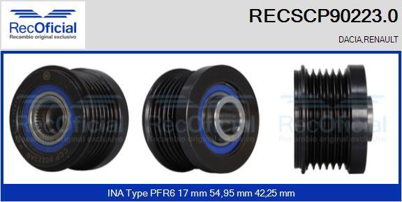 RECOFICIAL RECSCP90223.0 - Ремъчна шайба, генератор vvparts.bg