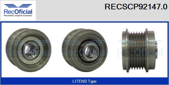 RECOFICIAL RECSCP92147.0 - Ремъчна шайба, генератор vvparts.bg