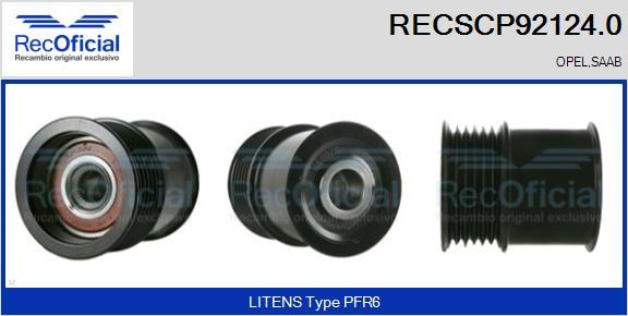 RECOFICIAL RECSCP92124.0 - Ремъчна шайба, генератор vvparts.bg