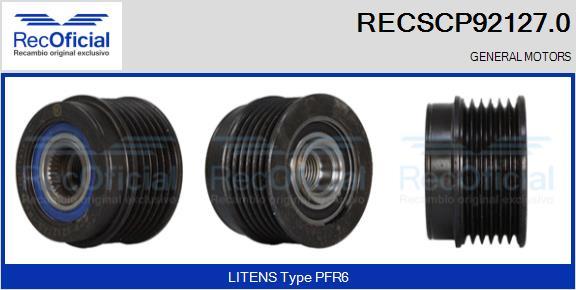 RECOFICIAL RECSCP92127.0 - Ремъчна шайба, генератор vvparts.bg