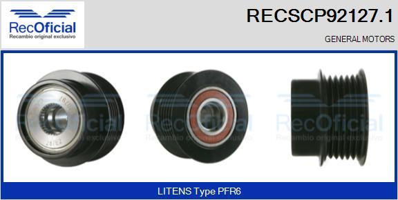 RECOFICIAL RECSCP92127.1 - Ремъчна шайба, генератор vvparts.bg