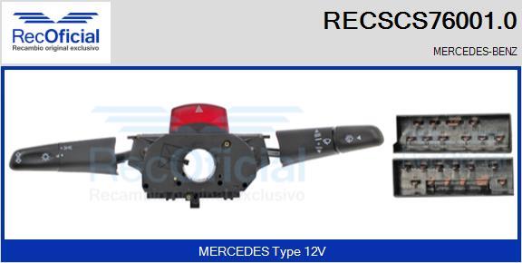 RECOFICIAL RECSCS76001.0 - Превключвател на кормилната колона vvparts.bg