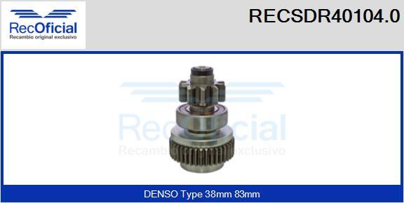 RECOFICIAL RECSDR40104.0 - Зъбно колелце, стартер vvparts.bg