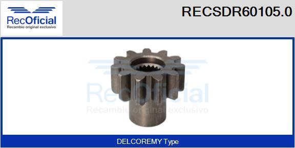 RECOFICIAL RECSDR60105.0 - Зъбно колелце, стартер vvparts.bg