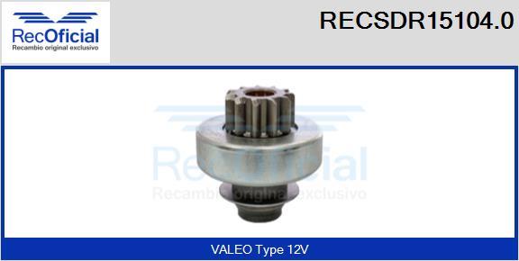 RECOFICIAL RECSDR15104.0 - Зъбно колелце, стартер vvparts.bg