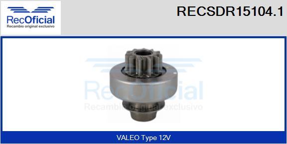 RECOFICIAL RECSDR15104.1 - Зъбно колелце, стартер vvparts.bg