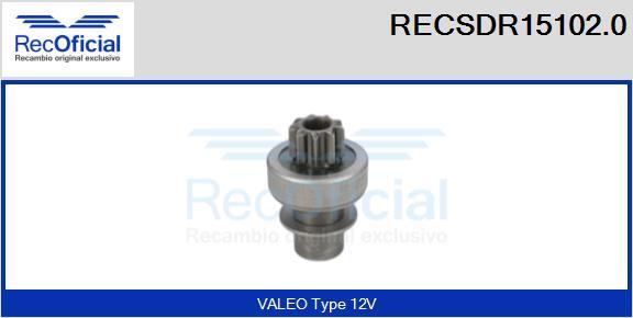 RECOFICIAL RECSDR15102.0 - Зъбно колелце, стартер vvparts.bg