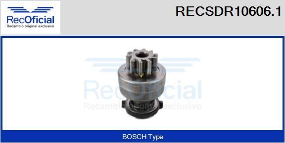 RECOFICIAL RECSDR10606.1 - Зъбно колелце, стартер vvparts.bg