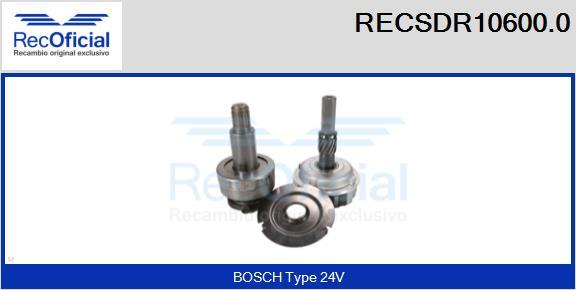 RECOFICIAL RECSDR10600.0 - Зъбно колелце, стартер vvparts.bg