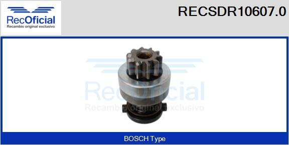 RECOFICIAL RECSDR10607.0 - Зъбно колелце, стартер vvparts.bg