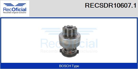 RECOFICIAL RECSDR10607.1 - Зъбно колелце, стартер vvparts.bg