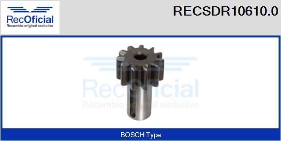 RECOFICIAL RECSDR10610.0 - Зъбно колелце, стартер vvparts.bg