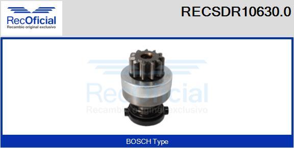 RECOFICIAL RECSDR10630.0 - Зъбно колелце, стартер vvparts.bg