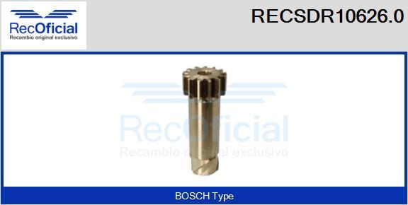 RECOFICIAL RECSDR10626.0 - Зъбно колелце, стартер vvparts.bg