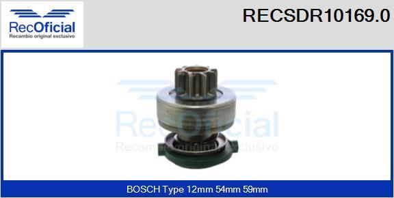 RECOFICIAL RECSDR10169.0 - Зъбно колелце, стартер vvparts.bg