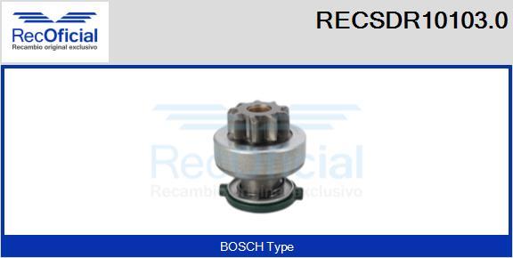 RECOFICIAL RECSDR10103.0 - Зъбно колелце, стартер vvparts.bg