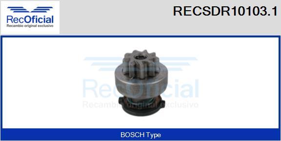 RECOFICIAL RECSDR10103.1 - Зъбно колелце, стартер vvparts.bg