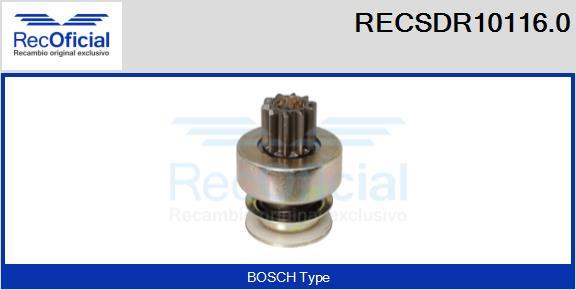 RECOFICIAL RECSDR10116.0 - Зъбно колелце, стартер vvparts.bg