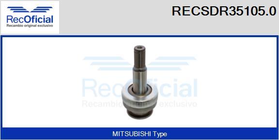 RECOFICIAL RECSDR35105.0 - Зъбно колелце, стартер vvparts.bg