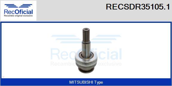 RECOFICIAL RECSDR35105.1 - Зъбно колелце, стартер vvparts.bg