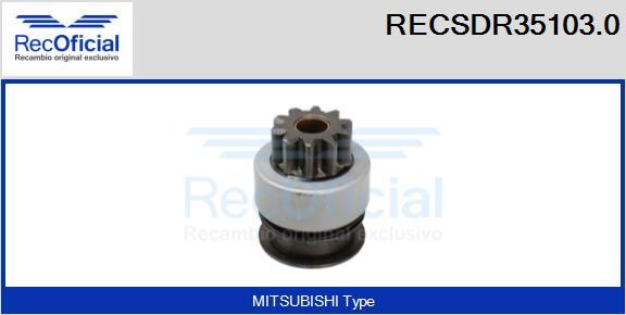 RECOFICIAL RECSDR35103.0 - Зъбно колелце, стартер vvparts.bg