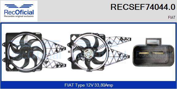 RECOFICIAL RECSEF74044.0 - Електромотор, вентилатор на радиатора vvparts.bg