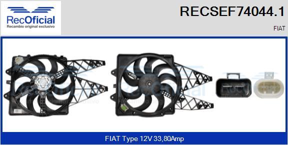 RECOFICIAL RECSEF74044.1 - Електромотор, вентилатор на радиатора vvparts.bg