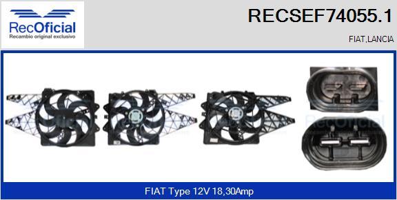 RECOFICIAL RECSEF74055.1 - Електромотор, вентилатор на радиатора vvparts.bg