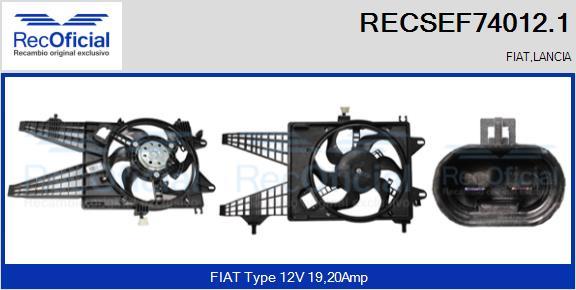 RECOFICIAL RECSEF74012.1 - Електромотор, вентилатор на радиатора vvparts.bg