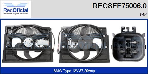 RECOFICIAL RECSEF75006.0 - Електромотор, вентилатор на радиатора vvparts.bg