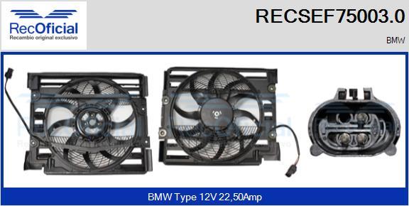 RECOFICIAL RECSEF75003.0 - Електромотор, вентилатор на радиатора vvparts.bg