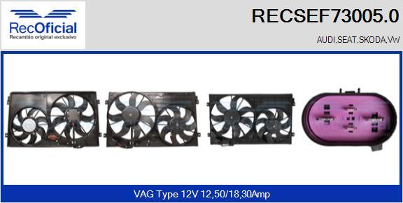 RECOFICIAL RECSEF73005.0 - Електромотор, вентилатор на радиатора vvparts.bg