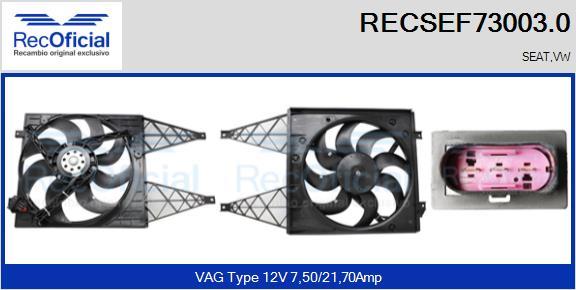 RECOFICIAL RECSEF73003.0 - Електромотор, вентилатор на радиатора vvparts.bg