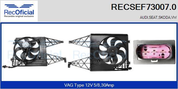RECOFICIAL RECSEF73007.0 - Електромотор, вентилатор на радиатора vvparts.bg