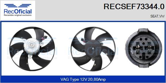 RECOFICIAL RECSEF73344.0 - Вентилатор, охлаждане на двигателя vvparts.bg