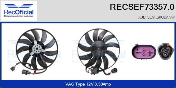 RECOFICIAL RECSEF73357.0 - Вентилатор, охлаждане на двигателя vvparts.bg