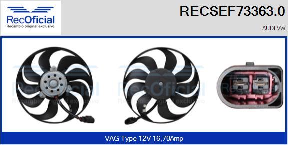 RECOFICIAL RECSEF73363.0 - Вентилатор, охлаждане на двигателя vvparts.bg