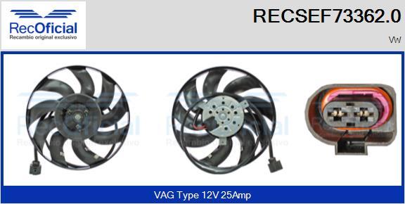 RECOFICIAL RECSEF73362.0 - Вентилатор, охлаждане на двигателя vvparts.bg