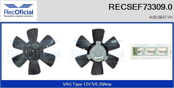 RECOFICIAL RECSEF73309.0 - Вентилатор, охлаждане на двигателя vvparts.bg